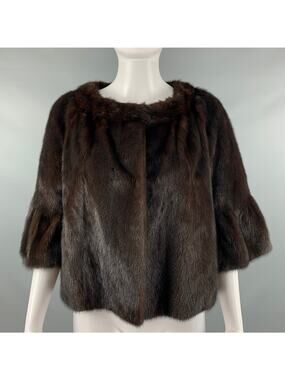 BYTE by TESO Size 6 Brown 3/4 Sleeves Jacket